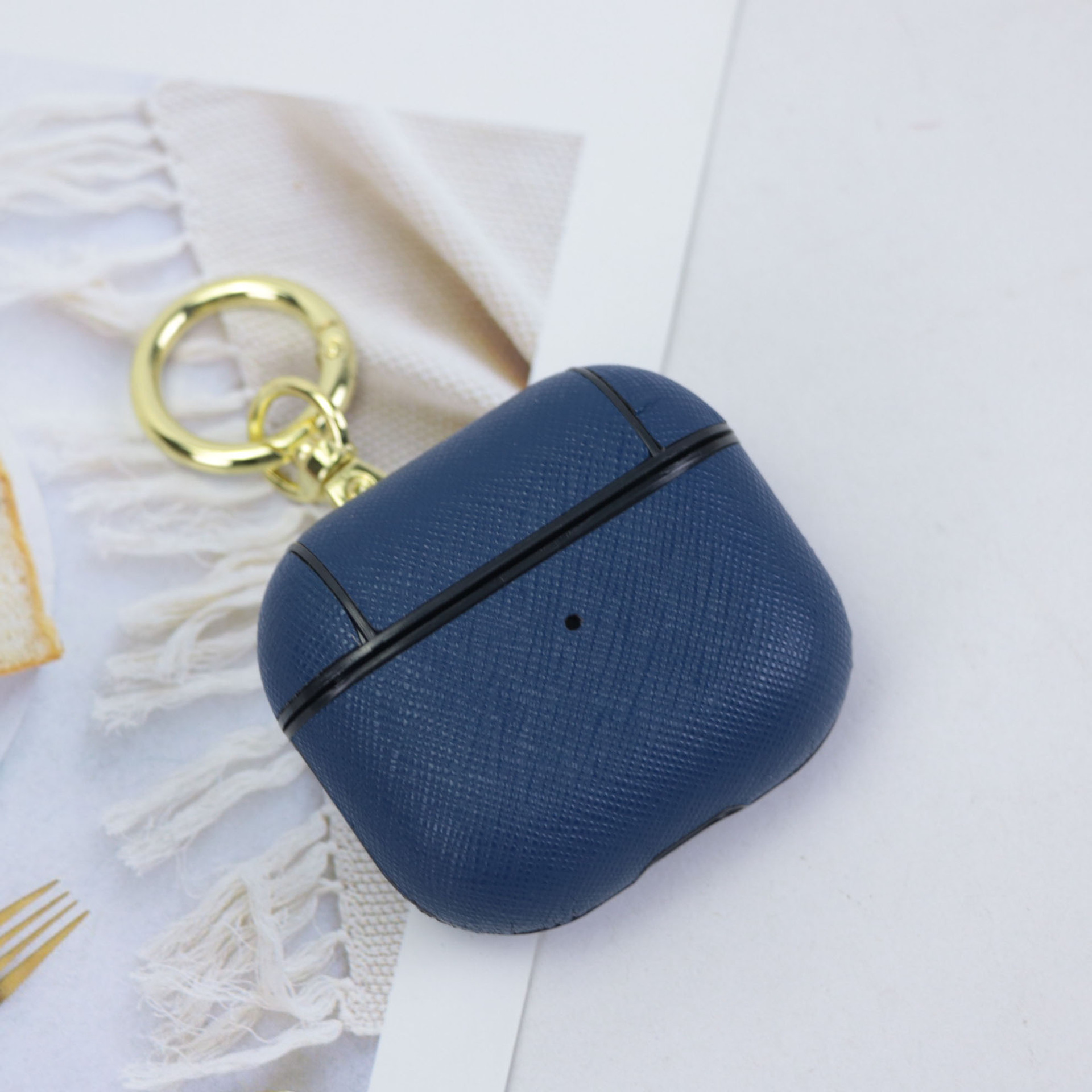 Picture of Leather Airpods 1/2/3 Pro Wireless Bluetooth Earphone Case Anti-drop Keychain Portable Hot Selling