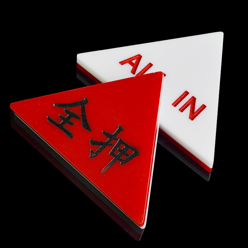 Picture of ALLIN Cards Texas Hold'em poker poker Baccarat Black Jack 21-point Shuttle Full-pressure Full-bottom Annotation Signs