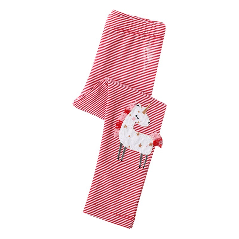 Girls Cartoon Leggings Spring and Summer New Style Embroidered Girls Thin Leggings for Small and Medium-Sized Children Trbottomy Distribution
