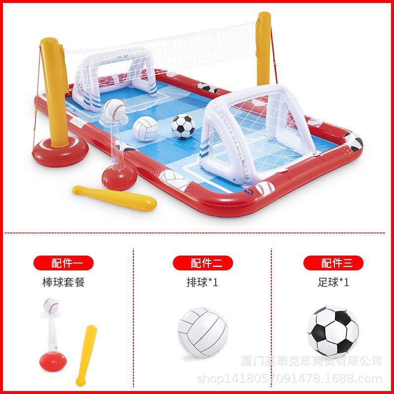Picture of Intex Inflatable Kidsren's Slide Paddling Pool Outdoor Swimming Pool Slide Water Spray Indoor Pvc Wholesale Dropshipping