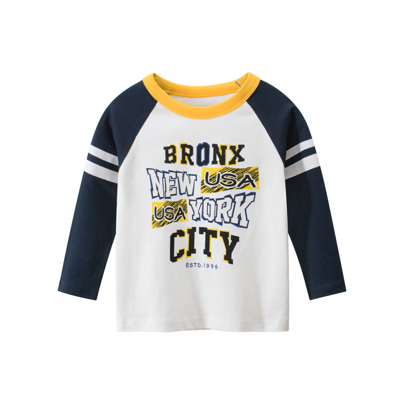 Picture of 27Kids Brand Kidsren's Clothing Autum New 2024 Korean Style Kidsren's T-Shirt Baby Clothes Bottoming Shirt Drop Shipping