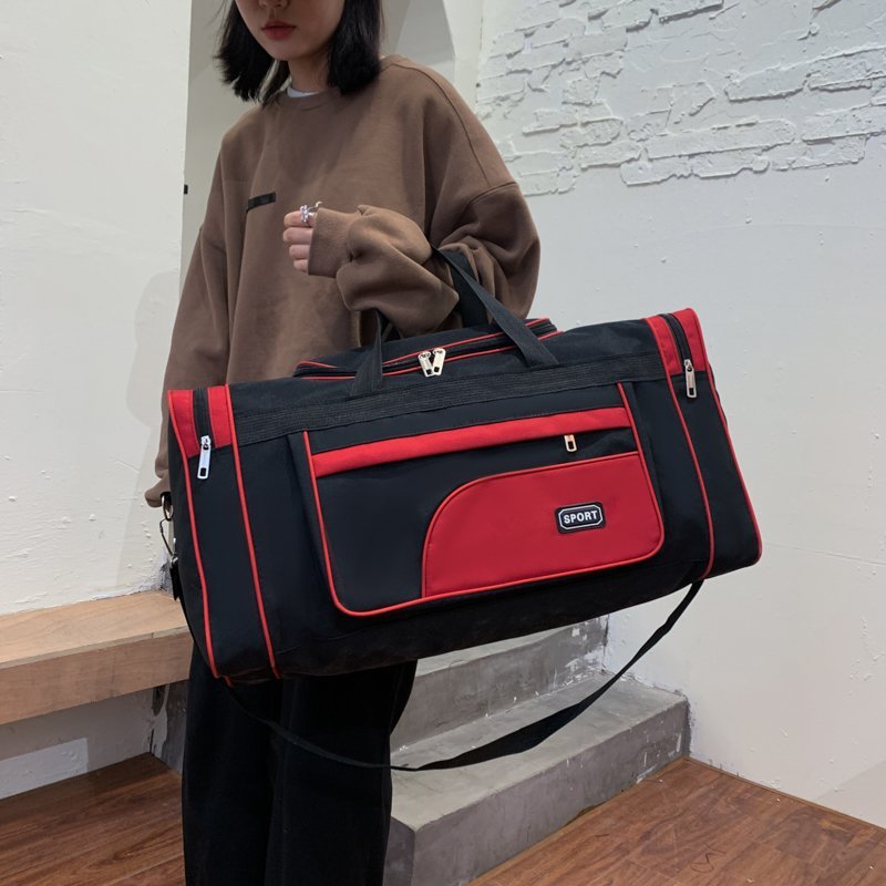 Picture of Outdoor Fitness Bag new foreign trade export large capacity Travel Air carrier bag casual solid color crossbody shoulder bag