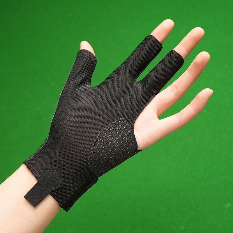 Picture of Billiards Gloves Men's and Women's Billiards Open Finger Professional Snooker Game Special Non-Slip Thin Three-Finger High-Elastic A34-TQ