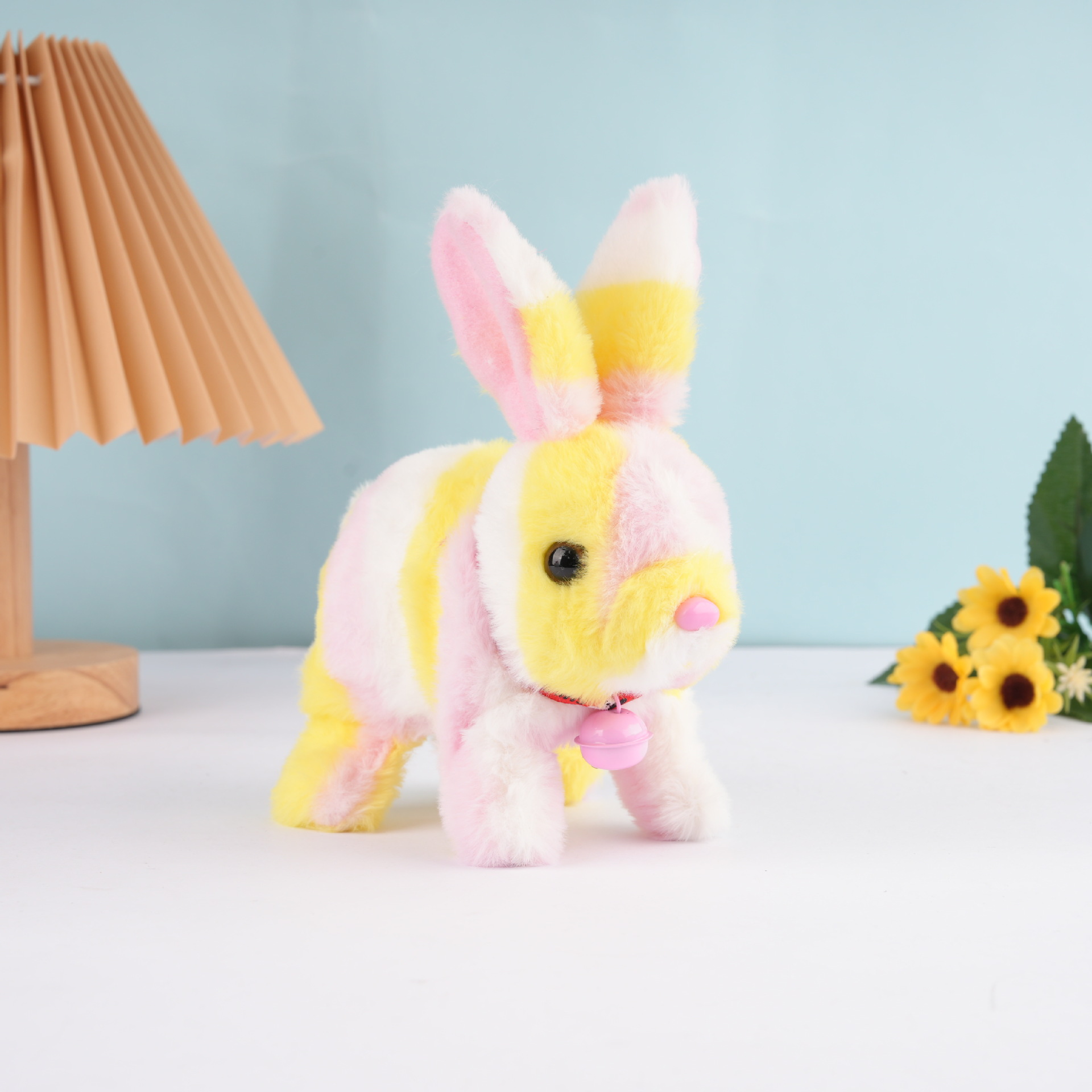 Picture of Plush Electric White Rabbit Simulation Pet Can Walk, Call, Move Mouth, Shake Ears Angora Rabbit Pet Toy
