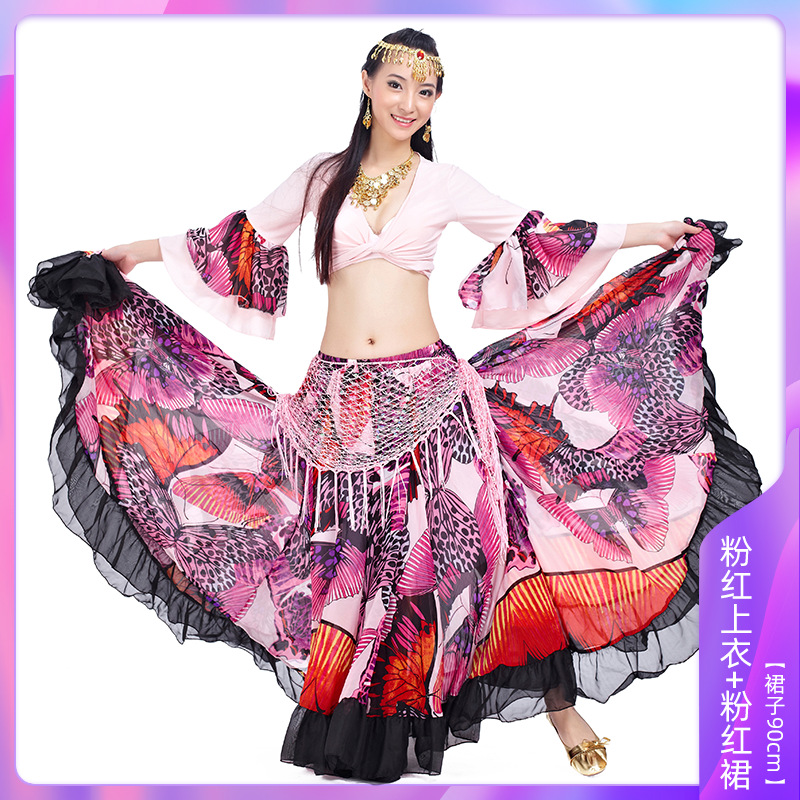 Picture of Big flower skirt suit 720 degree belly dance professional skirt charm 23 meters big skirt source factory outlet