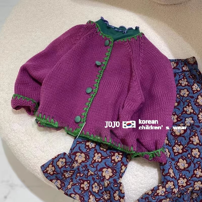 Picture of Korean Kidsren's Clothing Girls Sweater Cardigan 2023 Spring New Fashion Style Small and Medium-Sized Kidsren's Baby Casual Kidsren's Jacket Trendy