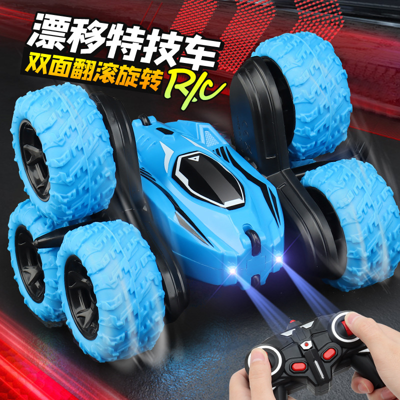 Picture of Rolling stunt car 360 degrees double-sided dump car remote control racing off-road car rechargeable children boy toy