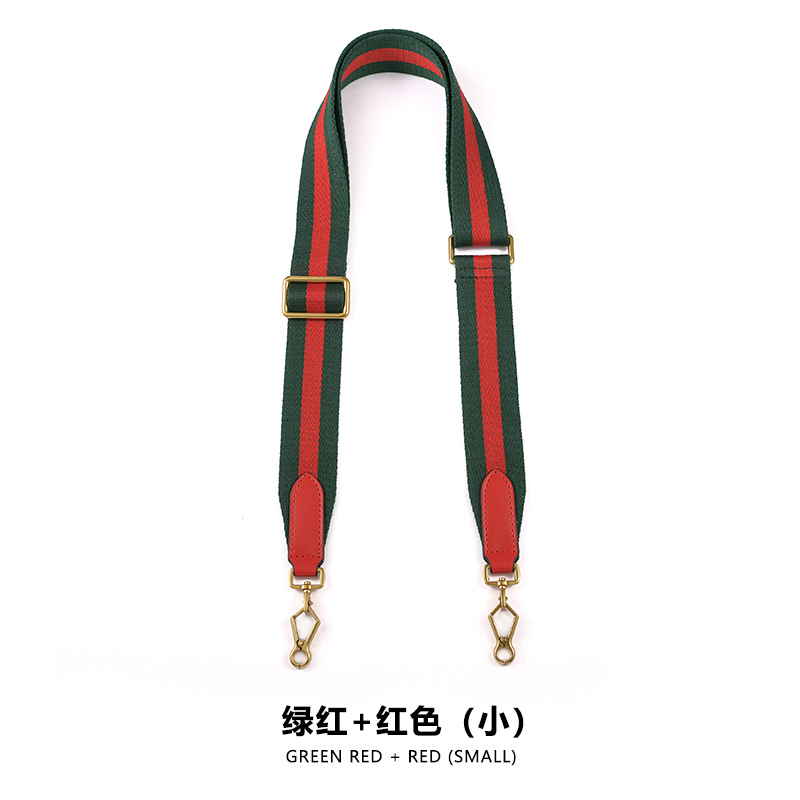 Picture of Suitable for G-Chi Adjustable 3.8CM Canvas Ribbon F-46 Shoulder Crossbody Green Red Bag Belt Single Buy Replacement Shoulder Belt
