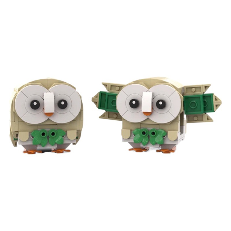 MOC-145301 compatible with Lego wooden owl assembling toy small particle fun building blocks decoration children's gift