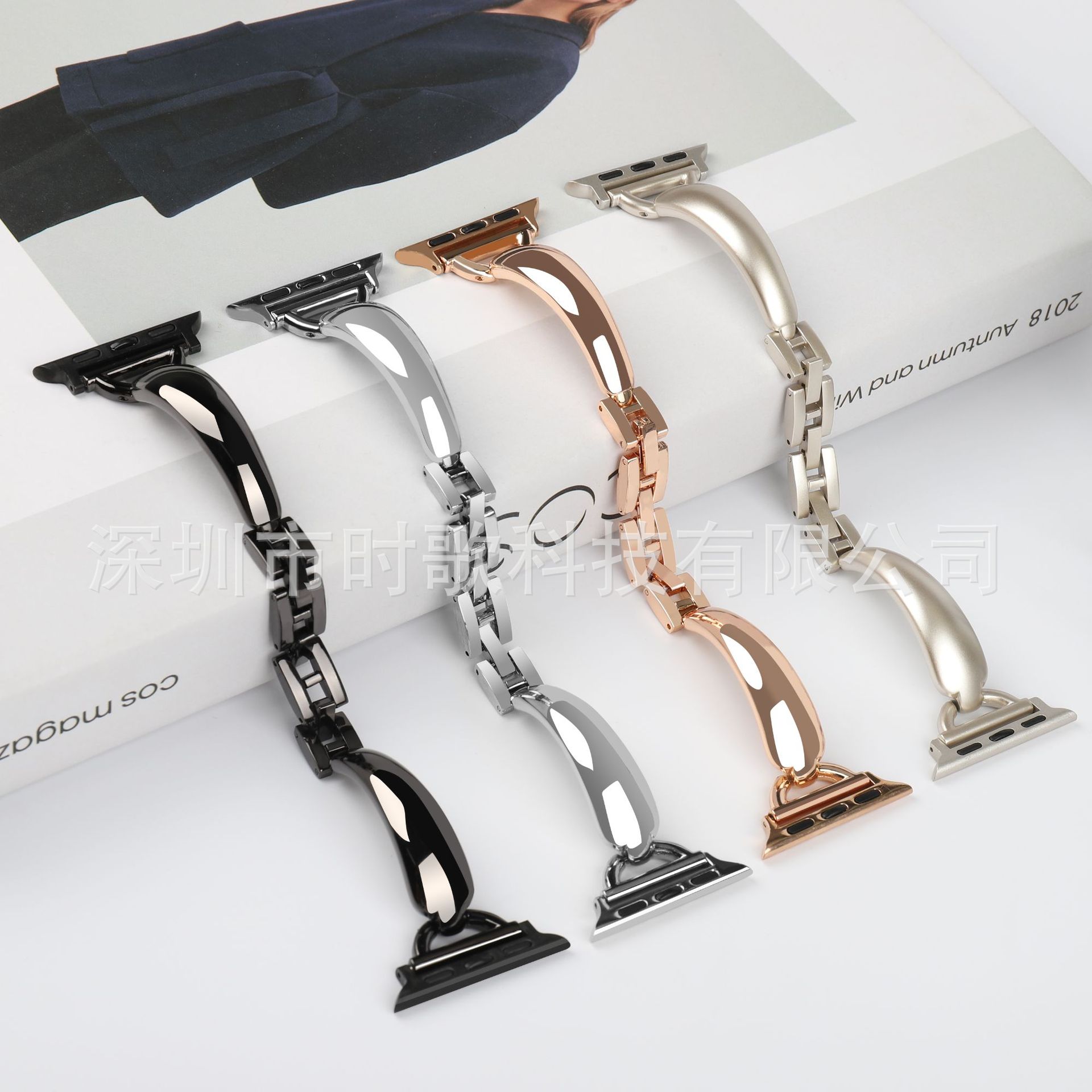 Picture of For Apple Watch Strap Small Man Waist Steel Strap applewatchS10 Generation 9 Curved Metal Thin Strap Wholesale