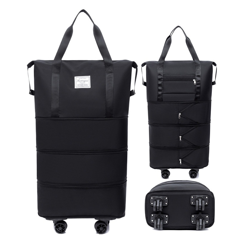 Large Capacity travel bag double-layer extended universal detachable wheel short trip cover trolley Oxford fitness anti-bag