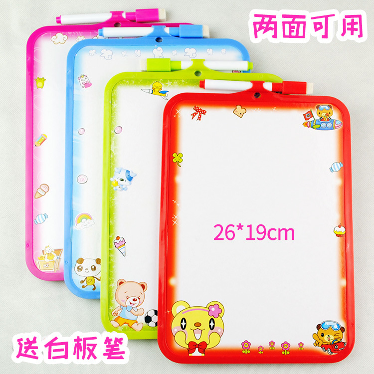 Picture of Whiteboard Home Kidsren's Blackboard Teaching Practice Writing Board Infant and Toddler Early Education Teaching Aids Double-Sided Whiteboard Pen