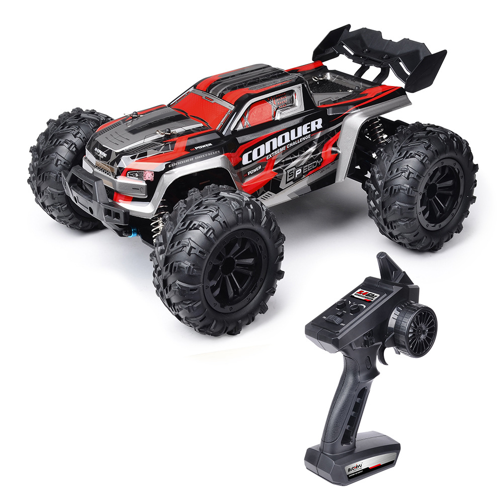 Picture of 2.4g remote control high-speed car short pickup off-road model car 30A electric speed 38km H stepless speed change with lights