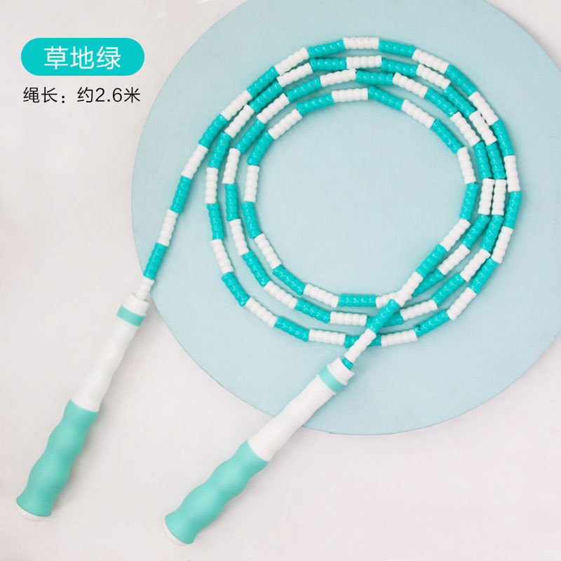 Picture of Bamboo rope skipping kindergarten children's pattern fitness does not tie knot primary and secondary school students high school entrance examination bead rope skipping factory direct sales