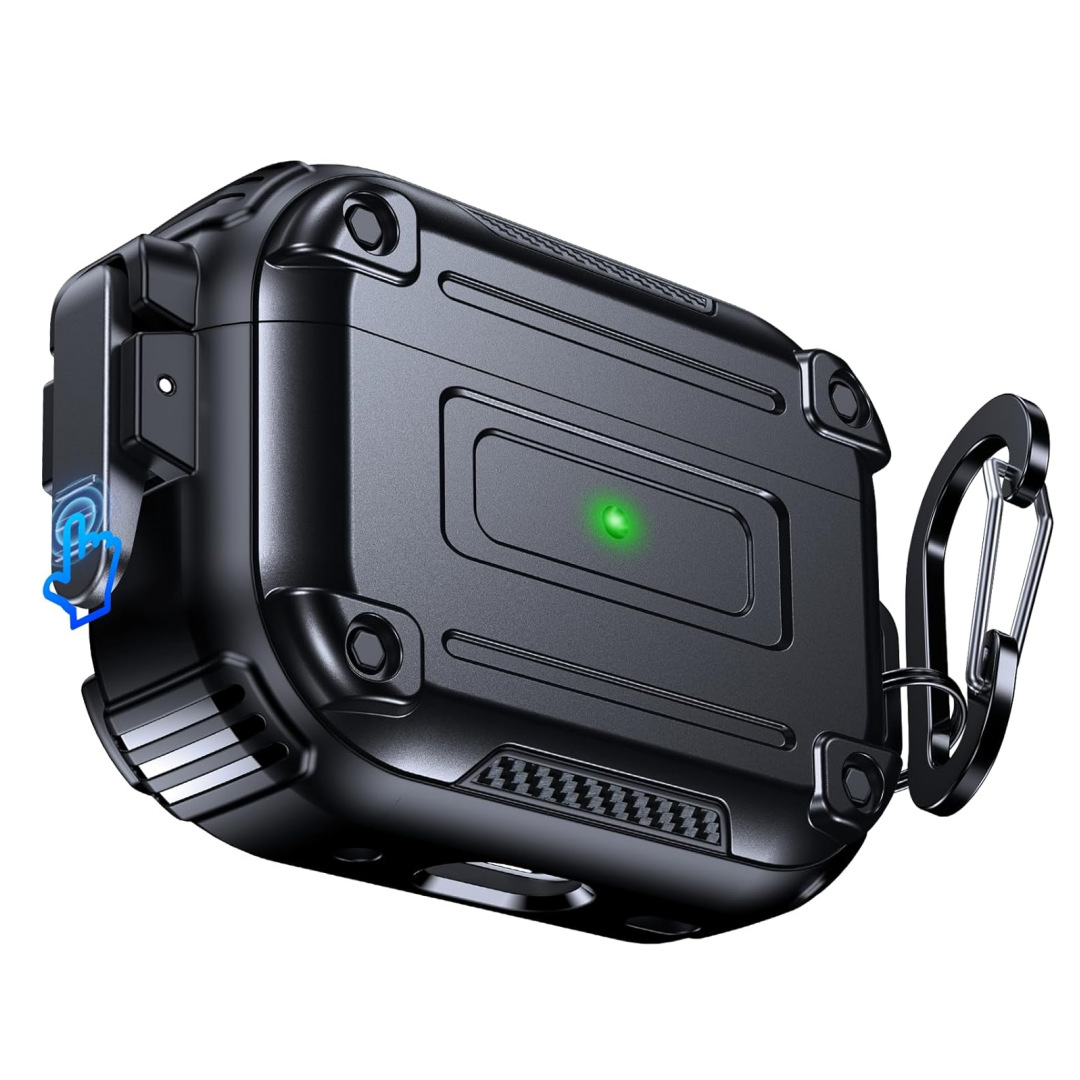 Picture of Cross-Border New Airpodspro2 Second Generation Headphone Case Suitable for Apple Airpods4 Buckle Bluetooth Protective Case