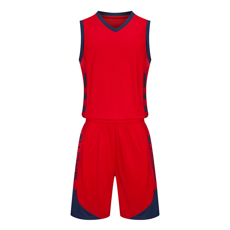 Picture of Summer new dry breathable outdoor sports color matching basketball clothes suit powerful manufacturers wholesale printed logo printing