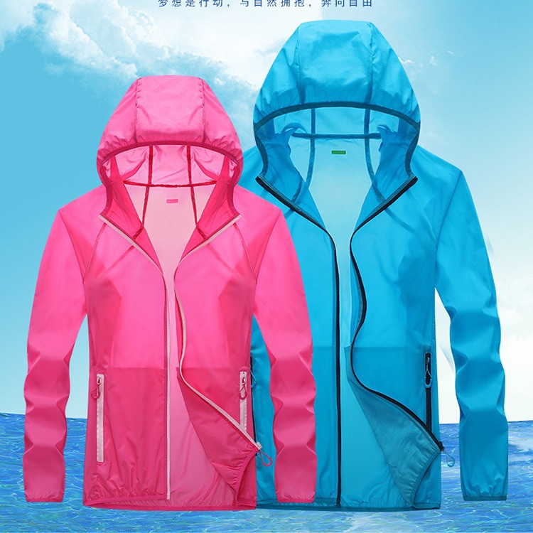 Cross-border outdoor sun protection clothing couple coat men's and women's anti-DDoS clothing quick-drying men's and women's coat hooded women's skin windbreaker