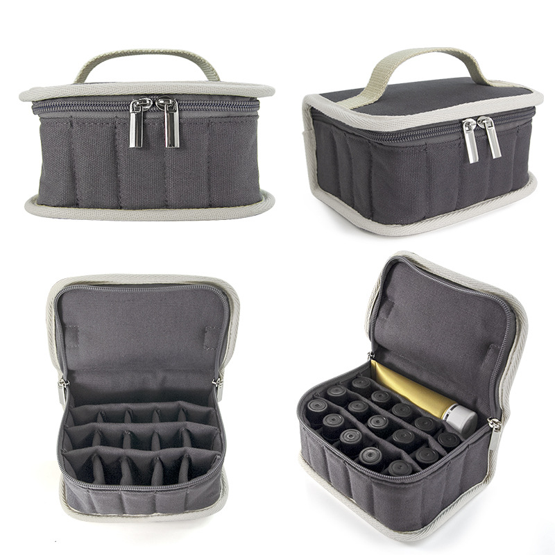 Picture of 16-Gig Portable Canvas Essential Oil Storage Bag Nail Polish Makeup Storage Box Dorrit Essential Oil Bag