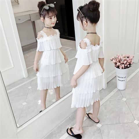 Picture of Girls' Korean style summer dress dress 2020 new medium and large children Super Western princess dress little girl cake skirt