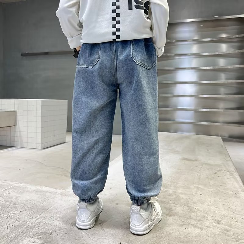 Picture of Boys Summer Pants 2023 New Summer Gradient Jeans Children's Spring and Summer Sports Pants Spring and Summer Boys Trendy