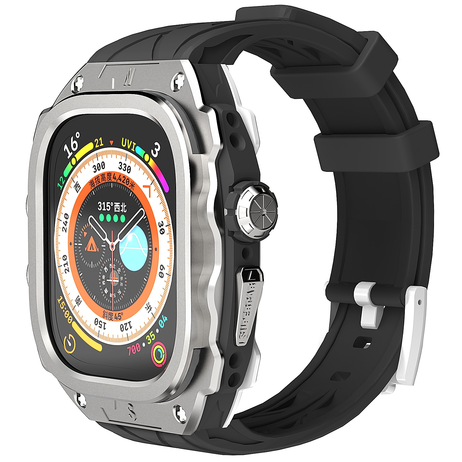 Picture of For Apple Watch Strap Metal Silicone Super Running Apple iwatch Ultra49mm One Watch Strap