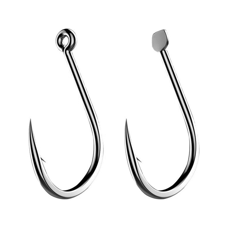 Picture of Iseni Small Ten Gridss 100 Boxed Fish Hooks Tube Iseni 3-12 # Black Gold with Barbs and Holes