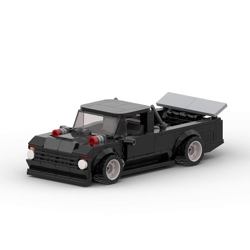 Picture of Ford Hoonitruck puzzle assembled car model compatible with Lego building blocks MOC ultimate tire killer journey