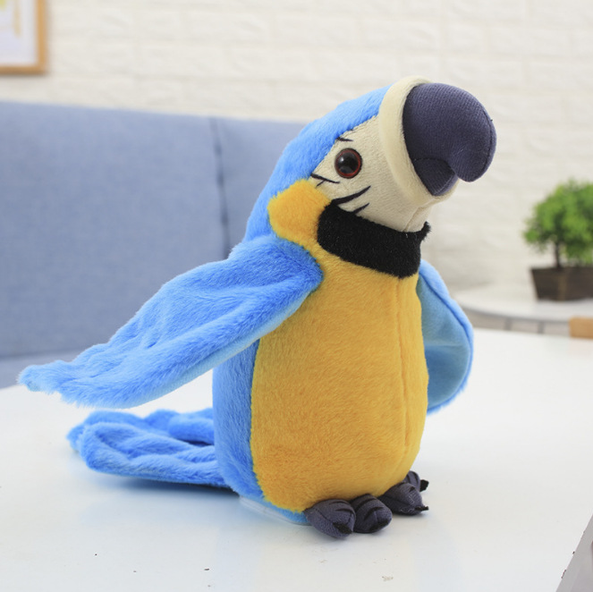 Picture of Cross-border New Electric Plush Toy Parrot Electric Recording Talking Parrot Twisting Fanting Wings Toy