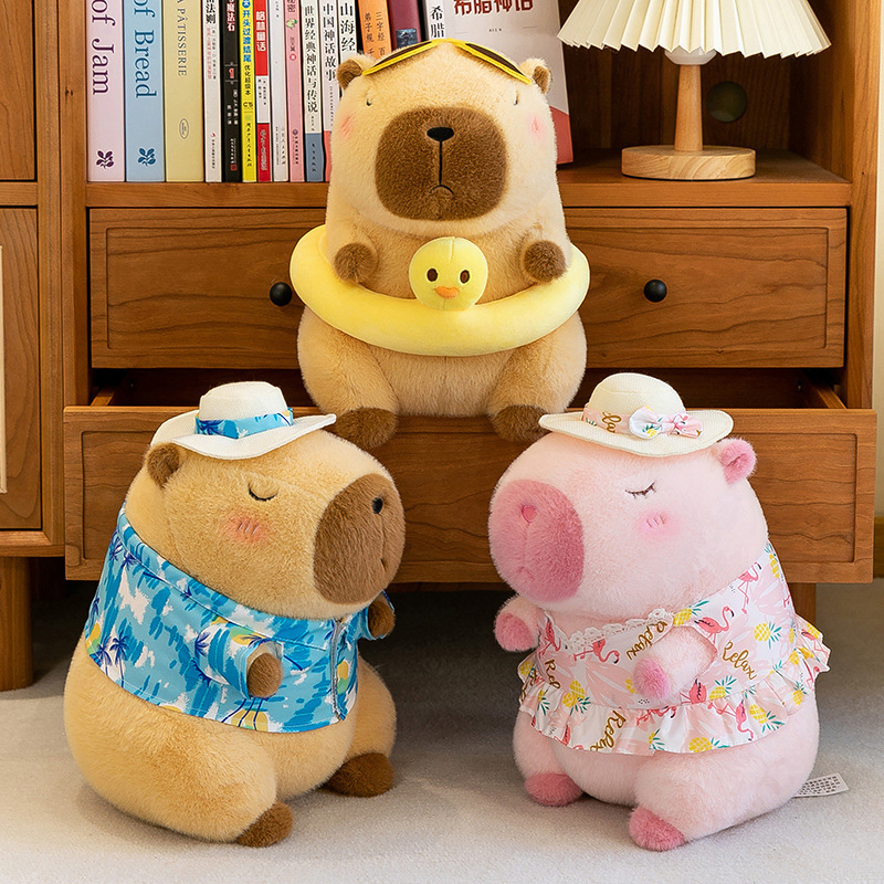 Cross-Border Douyin Summer Style Capybara Capibala Plush Toy Doll Girls Sleeping Pillow Children's Gift