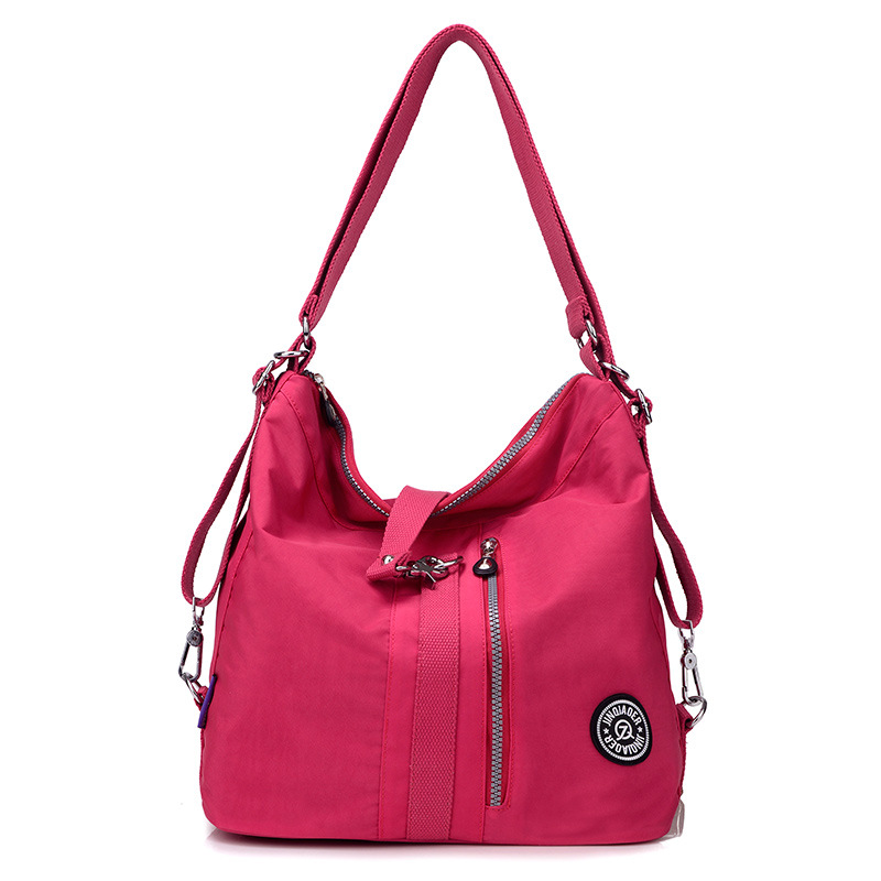 Picture of Fashionable large capacity multi-functional backpack women's casual nylon bag simple travel shoulder handbag