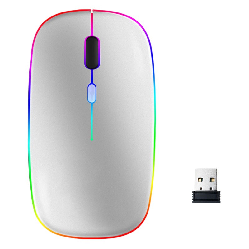 Cross-Border Explosive Dual-mode 5.0 Bluetooth wireless mouse charging mute office games for mobile phone tablet