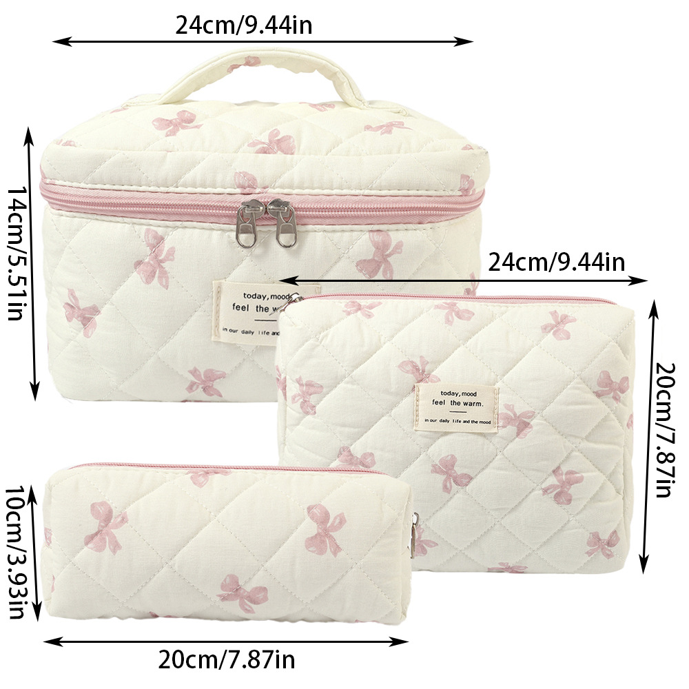 Picture of Cross-border Super New Cotton Cosmetic Bag Niche Portable Washes Storage Bag Floral Ins Cute Quilted
