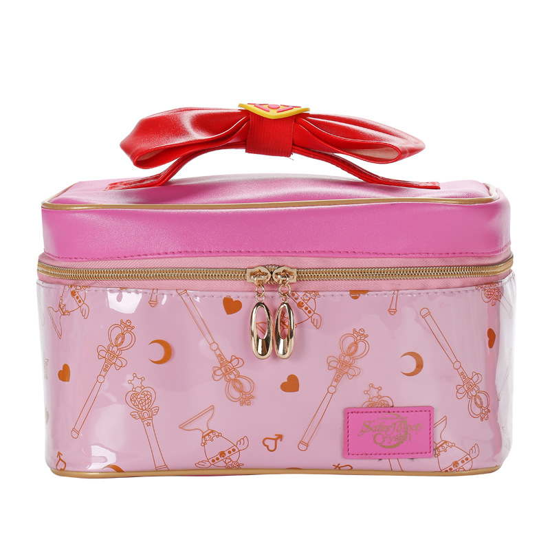 Picture of Japanese Beauty Girl Moon Same Style Cosmetic Bag Leather Cosmetic Storage Bag Cartoon Cute Large Capacity Wash Bag