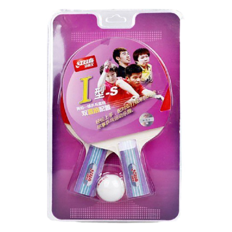 Red Double Happiness Table Tennis Bats 2 for Students Beginners Children Type I Table Tennis Bats Finished Straight Horizontal Double Bats