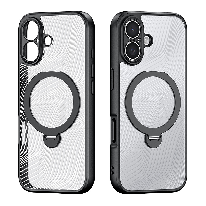Picture of Suitable for Iphone17Pro Transparent Frosted Mobile Phone Case Wholesale Magsafe Magnetic Apple 17 Stand Back Case
