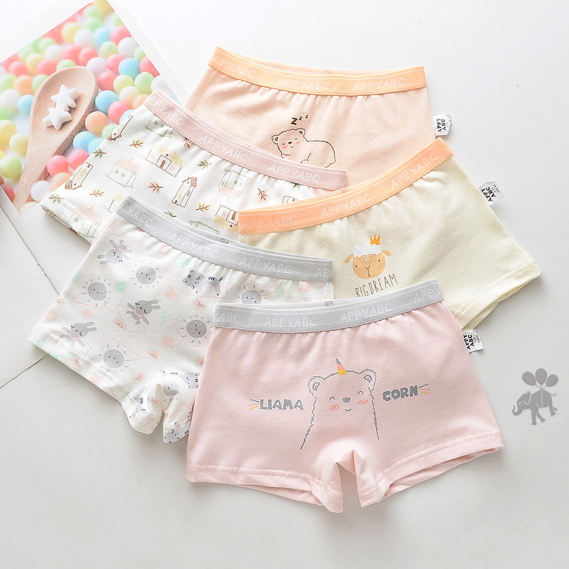 Picture of ETX women's children's underwear girls cotton underwear children's baby boxer shorts baby toddler boxer shorts 5 pieces