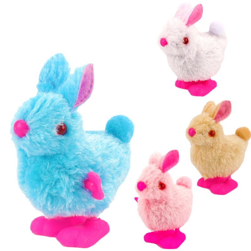 Picture of New Internet Celebrous Stuffy Plush Rabbit Stall Selling Shake Tone Same Style Coil Rabbit Children's Chain Toy