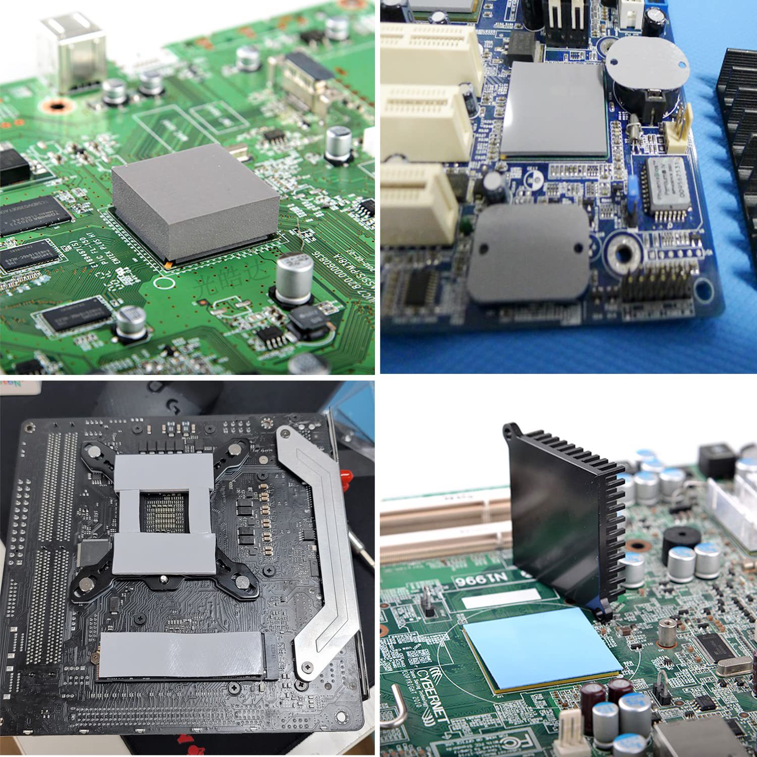 Picture of 4-piece 13W/mK thermal pad 100 x 100mm 0.5mm 1mm 1.5mm 2mm silicone heat dissipation