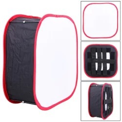 Picture of Camera Top 30/40 Flash Round Gray Card Soft Light Cover Black and White Cloth Cover Cone Type Soft Light Box Silver Whiteboard
