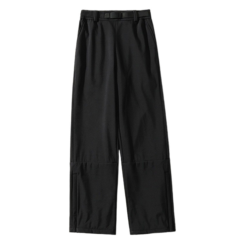 Plus size loose waterproof men's and women's fleece-lined thickened single and double board warm mountaineering ski pants K1002J fleece-lined-575