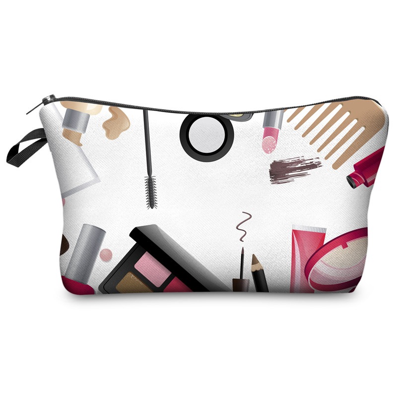 New arrival lipstick cosmetics printing dumpling bag travel without bag cosmetic bag