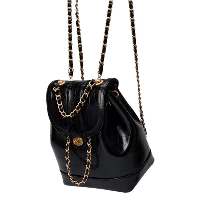New Ins Korean Niche Small Fragrance Chain Backpack Student Work Clothing Versatile Backpack 8375 #