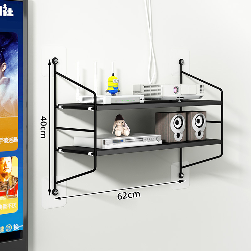 Picture of Cross-Border Wholesale Router Storage Rack for Tv Set-Top Boxes, Wall-Mounted Wifi Storage Rack Without Drilling