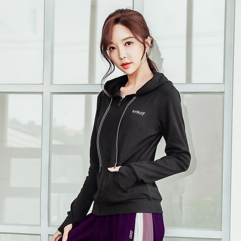 Picture of Plus size yoga clothes autumn and winter sports jacket women's quick-drying cardigan zipper running long sleeve tight fitness autumn top