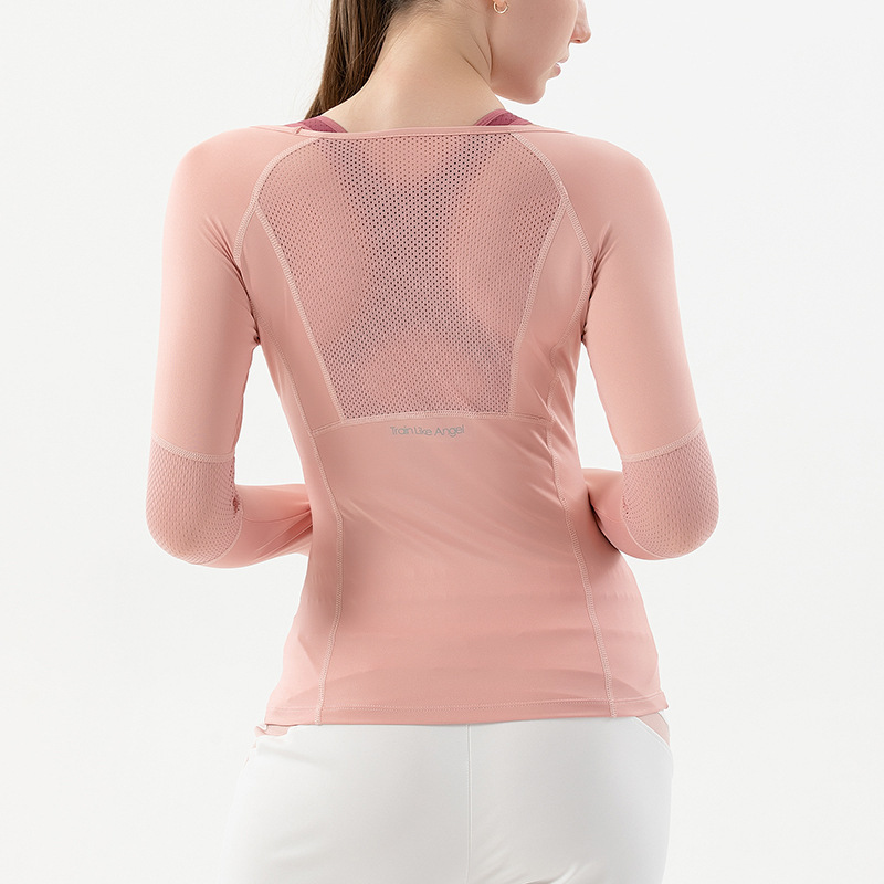 Picture of Yoga Clothing Women's Sports Top Slimming Elastic Tight Slim-fit Quick-drying T-shirt Thin Fitness Clothes Long-sleeved Autumn New