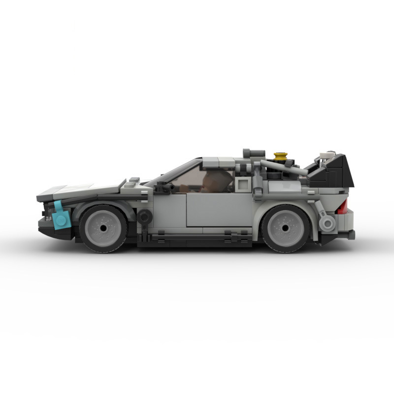 Picture of MOC Compatible Lego Small Particle Building Blocks Set Car 58776 Back to the Future Time Machine Racing