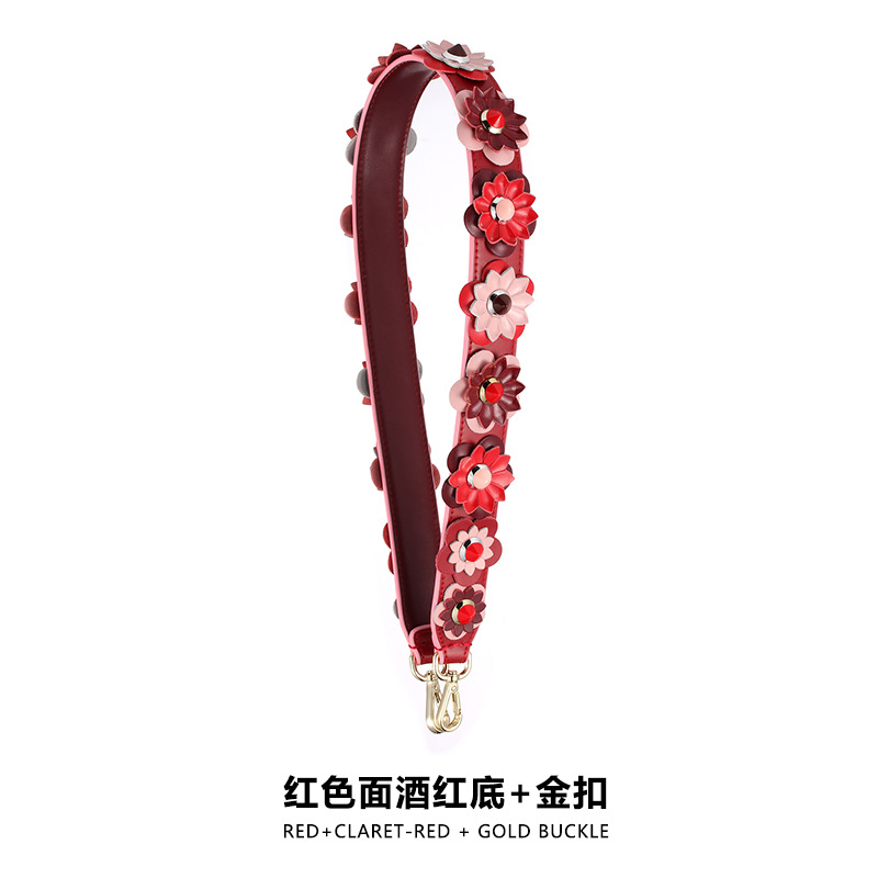 Picture of Mahuangshi MHS-E-2 Three-dimensional Flower Shoulder Strap Cowhide Wide Shoulder Strap Suitable for F Di Bag Replacement Strap Single Shoulder