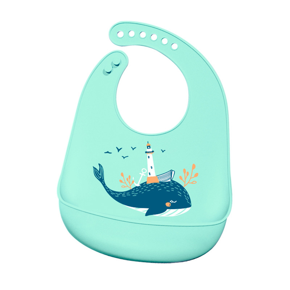 Picture of Baby Dining Bib Stereo Silicone Baby Waterproof Super Soft Food Food Bucket Children Children's Slippery Bucket Wash-Free Cross-Border