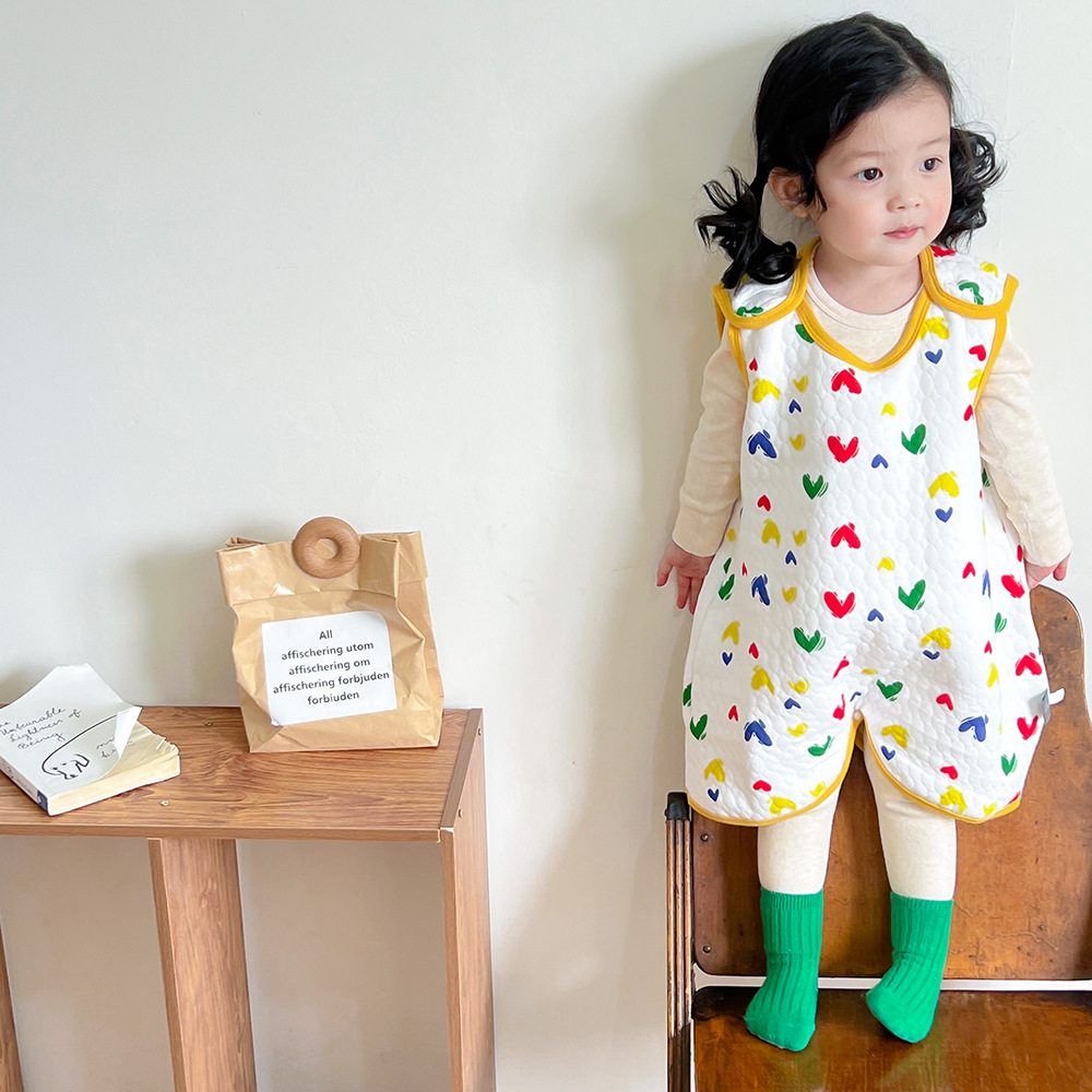 Picture of Children's Nightgown Winter Three-layer Quilted Sleeping Bag Infant Winter One-piece Pajamas Kick-proof Sleeping Bag for Children