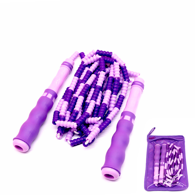Picture of Bamboo rope skipping kindergarten children's pattern fitness does not tie knot primary and secondary school students high school entrance examination bead rope skipping factory direct sales